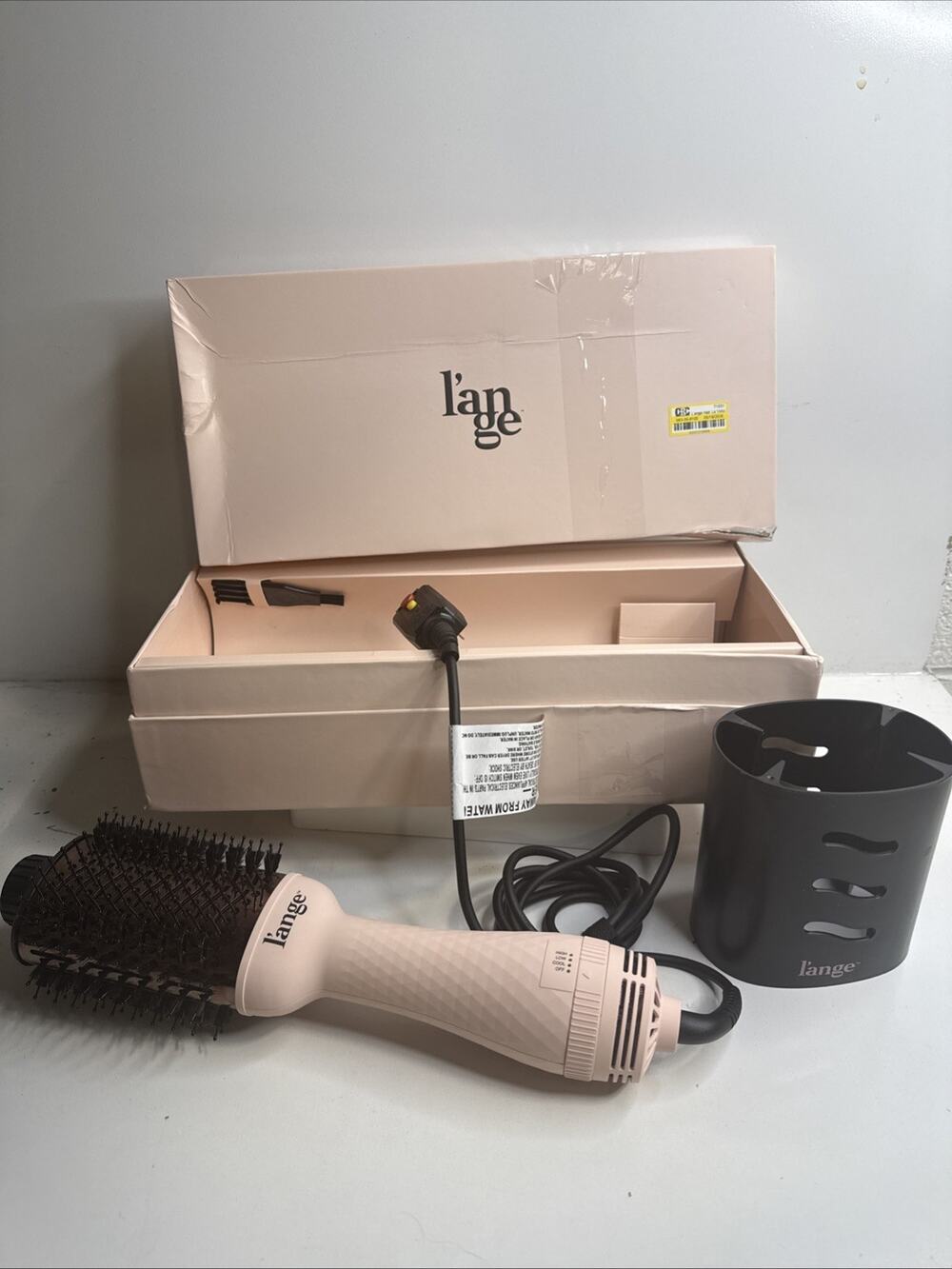 L’ange AB313 2 in 1 Volumizing Brush Hair Dryer 3” Black Lange Tested